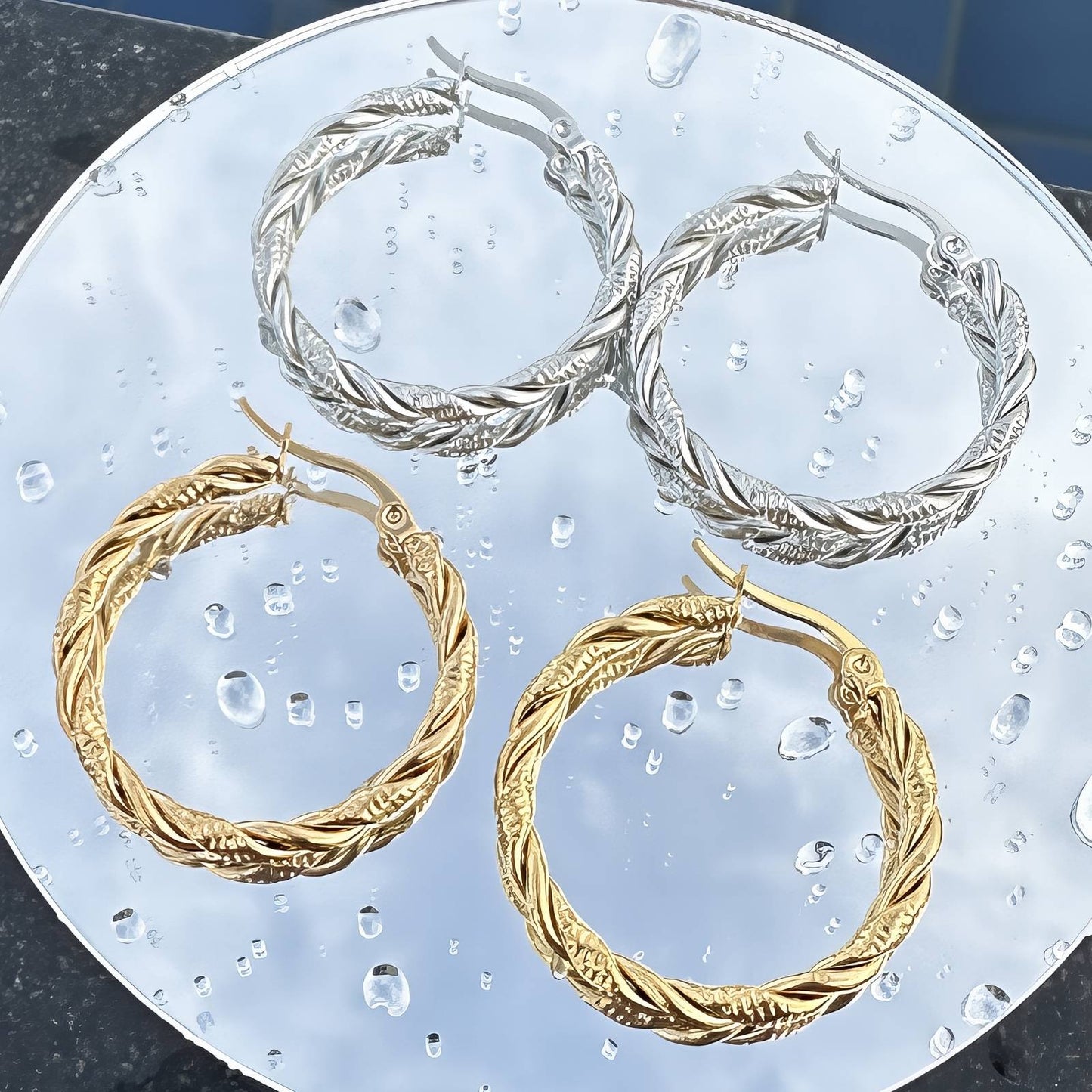 Cinnamon Hoop Earrings