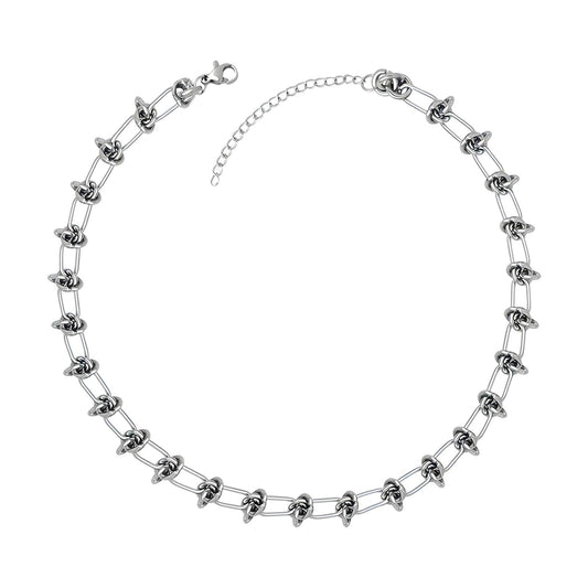 Forget me Knot Necklace in Silver