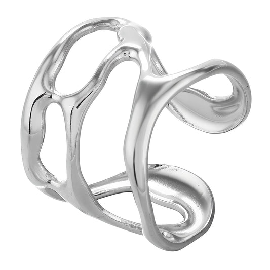 Abstract Silver Ring