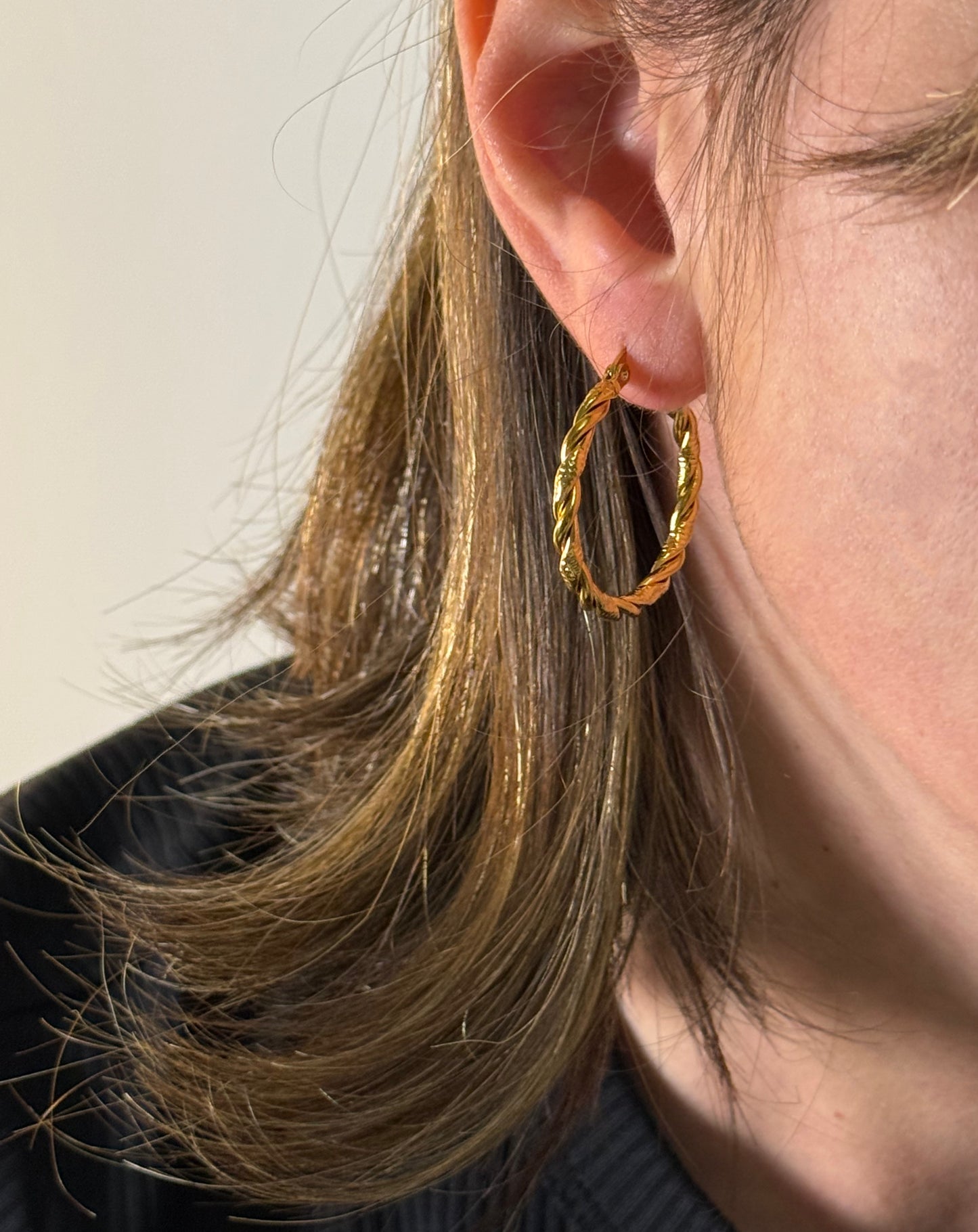Cinnamon Hoop Earrings